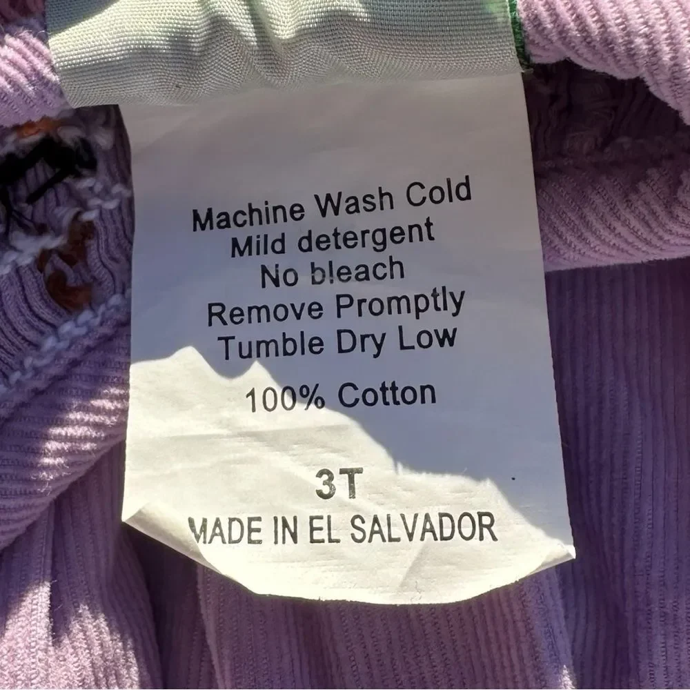 Zuccini Kids Frozen Smocked Dress Girls 3T Lavender Anna Elsa Olaf Corduroy